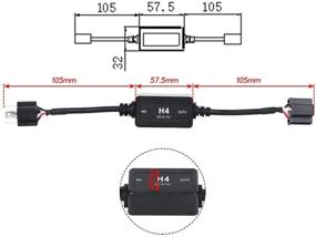 img 2 attached to 🚗 Auxbeam H4 9003 HB2 P43T LED фары Canbus Ошибка свободным декодером - Анти-мерцающий резистор, 2pcs/set Повышенные светодиодные драйверы Canbus.