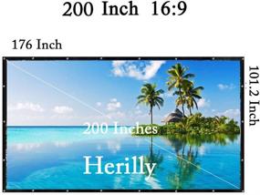 img 3 attached to 🎥 iGreat 200-Inch Portable Outdoor Projector Screen: 16:9 Folding HD Big Size Movie Screen, Perfect for Home Theater and Office Presentation