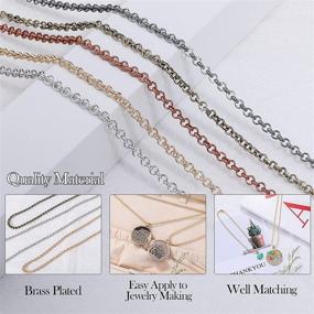 img 2 attached to 📿 Premium 49.2 ft Rolo Chains Necklace Kit - Happy Makers 2mm for Jewelry Making, 5 Color Options with Lobster Clasps and Jump Rings - Perfect for DIY Pendant Bracelet Crafts for Women and Men