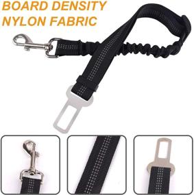 img 3 attached to 🐶 Premium Dog Seat Belt - 1 Pack, Adjustable Nlyon Car Leash for Dog/Cat, Safety Leads for Vehicles, 19-27 Inch Adjustable Length