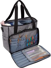 img 3 attached to 🧶 HOMEST Large Yarn Storage Bag: Organize all your Knitting and Crochet supplies with Ease!