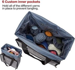 img 2 attached to 🧶 HOMEST Large Yarn Storage Bag: Organize all your Knitting and Crochet supplies with Ease!