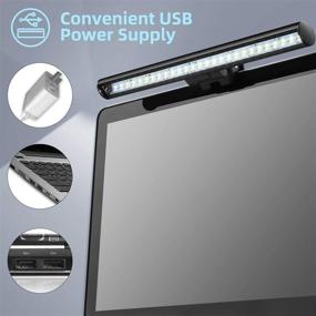 img 3 attached to 🖥️ Laptop Monitor Light Bar: USB Powered E-Reading LED Task Lamp with 3 Color Temperatures, 10 Dimming Levels - No Glare, Space Saving & Portable Solution for Home, Office & Travel