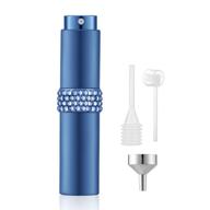 0.27oz refillable rhinestone decoration design atomizer - blue logo