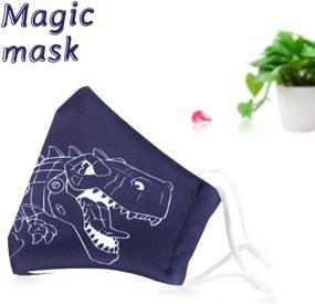 img 2 attached to 😷 Cute Kids Face Mask for Villages - Reusable & Washable Cloth Mouth Cover Shielding from Dust - Outdoor Protection