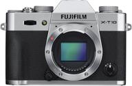 📸 fujifilm x-t10 mirrorless digital camera body in elegant silver logo