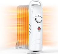 🔥 portable oil filled radiator heater: 700w electric space heater with thermostat, overheat protection - quiet indoor heater for home and office logo