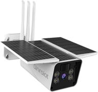 📸 qinroiot 1080p cолнечные камеры безопасности: беспроводные внешние wifi камеры с прожектором, цветным ночным видением, pir детектором движения, двусторонней аудиосвязью, водонепроницаемость ip66 логотип