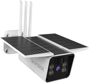 img 4 attached to 📸 Qinroiot 1080P Cолнечные камеры безопасности: Беспроводные внешние WiFi камеры с прожектором, цветным ночным видением, PIR детектором движения, двусторонней аудиосвязью, водонепроницаемость IP66