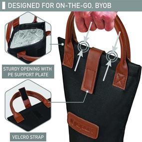 img 2 attached to OPUX Single Bottle Wine Tote Kitchen & Dining for Wine Accessories