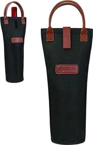 img 4 attached to OPUX Single Bottle Wine Tote Kitchen & Dining for Wine Accessories