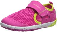 🍊 orange water-resistant toddler girls' athletic shoes by merrell logo