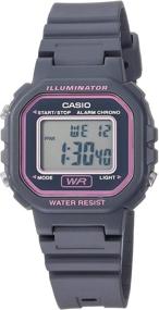 img 3 attached to 🕰️ Женские наручные часы Casio Classic Quartz: серый резиновый ремешок, модель LA-20WH-8ACF - Вечная элегантность и точность