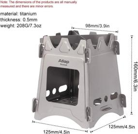 img 1 attached to 🔥 ATiAP WS009ST-Ti Ultralight Outdoor Camping Stove Titanium Wood Burning Stove - Multi-Fuel Alcohol Stove with BBQ Capability