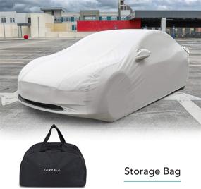 img 4 attached to 🚗 Farasla Outdoor Car Cover for Tesla Model 3: Weatherproof Protection with Storage Bag