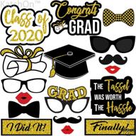🎓 2021 graduation decorations: real glitter photo booth props for memorable grad pictures! logo