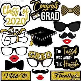 img 4 attached to 🎓 2021 Graduation Decorations: Real Glitter Photo Booth Props for Memorable Grad Pictures!