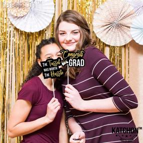img 3 attached to 🎓 2021 Graduation Decorations: Real Glitter Photo Booth Props for Memorable Grad Pictures!