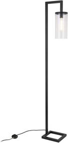 img 3 attached to 🖤 Henn & Hart FL0014 Modern Farmhouse Seeded Floor Lamp, 1 Size, Black