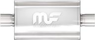 🔊 magnaflow performance muffler exhaust 12219 - oval center/offset, 4in x 9in, straight-through design, 3in inlet/outlet, 20in length, satin finish - classic deep exhaust sound logo