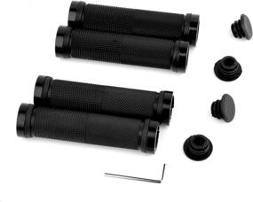 img 4 attached to 🚴 BOBILIFE Ergonomic Bike Handlebar Grips - Shockproof Bicycle Grips with Adjustable Aluminum Lock for MTB BMX, 2 Pairs Pack with End Caps - Mountain Bike Optimization