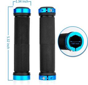 img 2 attached to 🚴 BOBILIFE Ergonomic Bike Handlebar Grips - Shockproof Bicycle Grips with Adjustable Aluminum Lock for MTB BMX, 2 Pairs Pack with End Caps - Mountain Bike Optimization