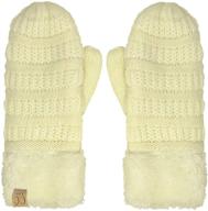 fleeced matching winter mittens gloves logo