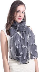 img 3 attached to 🐾 Lina & Lily German Shepherd Dog Print Large Scarf Lightweight - Perfect Gift for Dog Lovers