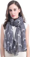 🐾 lina & lily german shepherd dog print large scarf lightweight - perfect gift for dog lovers logo