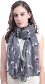 img 4 attached to 🐾 Lina & Lily German Shepherd Dog Print Large Scarf Lightweight - Perfect Gift for Dog Lovers