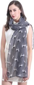 img 1 attached to 🐾 Lina & Lily German Shepherd Dog Print Large Scarf Lightweight - Perfect Gift for Dog Lovers