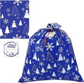 img 1 attached to 🎁 Набор из 8 рождественских больших подарочных сумок – Прочные 36” x 44” с ярлыками – Идеально подходит для больших подарков, праздничных презентов, украшений и дарения во время Рождества