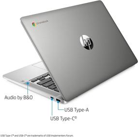img 2 attached to 💻 Обновленный ноутбук HP Chromebook 14-дюймов с процессором Intel Celeron N4000, 4Гб ОЗУ, 32Гб eMMC, Chrome OS - минеральное серебро (14a-na0010nr)