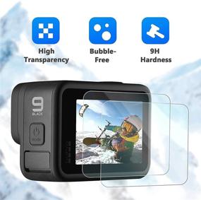 img 1 attached to 📸 [8pcs] FINEST+ Tempered Glass Screen Protector and Lens Protector Set for GoPro Hero 10 Black 9 Black - Enhanced Protection for your Action Camera