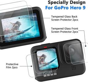 img 3 attached to 📸 [8pcs] FINEST+ Tempered Glass Screen Protector and Lens Protector Set for GoPro Hero 10 Black 9 Black - Enhanced Protection for your Action Camera