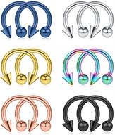 ruifan horseshoe piercing variety pack - trendy surgical women's jewelry logo