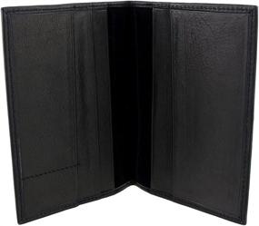 img 1 attached to Black Leather Embossed Passport Holder