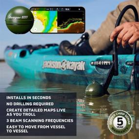 img 1 attached to Enhance Your Fishing Experience with the Deeper Chirp Castable and Portable Fish Finder: A Kayak, Boat, Shore, Ice Fishing Wireless Fishfinder