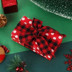 img 1 attached to 315 Inches Buffalo Plaid Ribbon: Perfect for Box Wrapping & Crafts Decoration - Black and Red Plaid