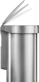 img 3 attached to simplehuman 45L / 12 Gal Semi-Round Auto Sensor Trash Can, Brushed Stainless Steel