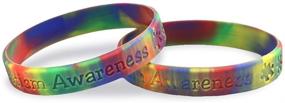 img 3 attached to 🌈 Silicone Bracelets for Autism and Asperger's Awareness - Ideal for Individuals with Petite Wrists