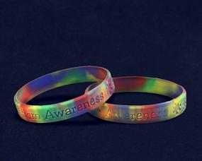 img 2 attached to 🌈 Silicone Bracelets for Autism and Asperger's Awareness - Ideal for Individuals with Petite Wrists