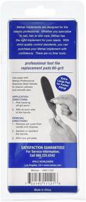 img 2 attached to 👣 Mehaz Professional Stainless Steel Foot File Replacement Pad, 60 Grit, 50 Count - Superior Quality for Perfect Pedicure Exfoliation