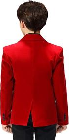 img 1 attached to Single Breasted Velvet Toddler Blazer Jacket for Boys - Stylish Clothing Option