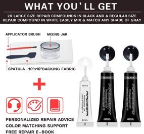 img 3 attached to Revive and Restore: Black Vinyl Leather Repair Kit with Leather Paint Gel for Couches, Car Seats, and More - Fix Scratches, Tears & Burn Holes on Genuine, Italian, Bonded, PU Leather+