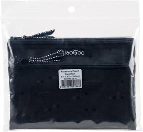 img 1 attached to 🧵 Multi-Colored CHIAOGOO Twist Needles Accessory Pouch: Black Mesh, 0.27 x 6.4 x 6.4 cm - Organize Your Knitting Essentials!