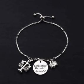 img 2 attached to BLEOUK Believed Bracelet Graduation Inspirational