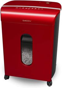 img 4 attached to 🔴 GoECOlife GMW124P-Red Limited Edition 12-Sheet High Security Microcut Paper Shredder in Striking Red Color