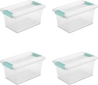 sterilite clear medium clip storage box (pack of 4): improved seo-friendly product name! логотип