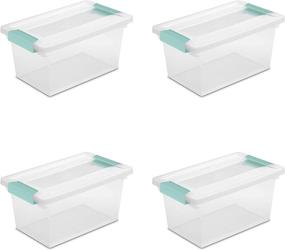 img 4 attached to Sterilite Clear Medium Clip Storage Box (Pack of 4): Improved SEO-Friendly Product Name!